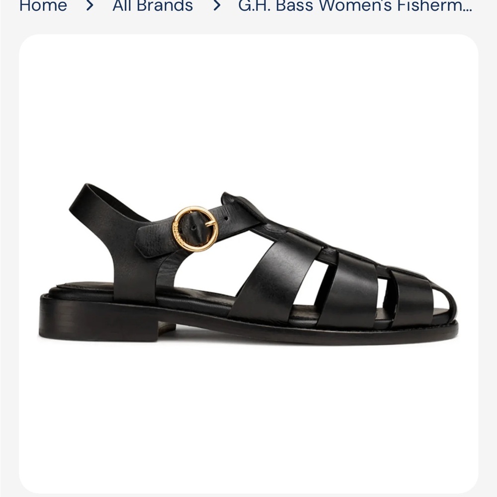 Women's Black Fisherman Sandals GH Bass new size 10